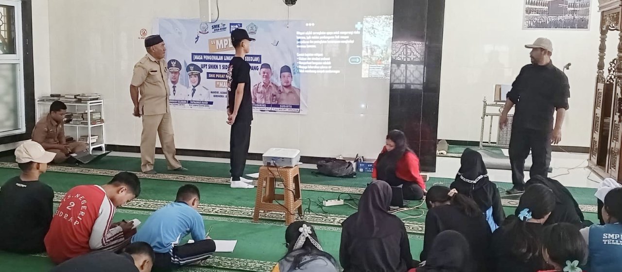 BPBD Sidrap Sosialisasikan Mitigasi Bencana pada Siswa Baru