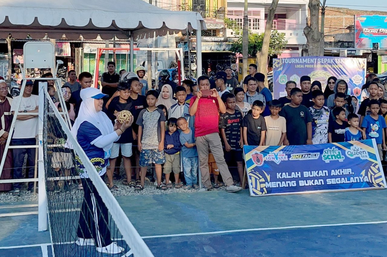 Wabup Nurkanaah Buka Turnamen Sepak Takraw Bupati Cup 2025