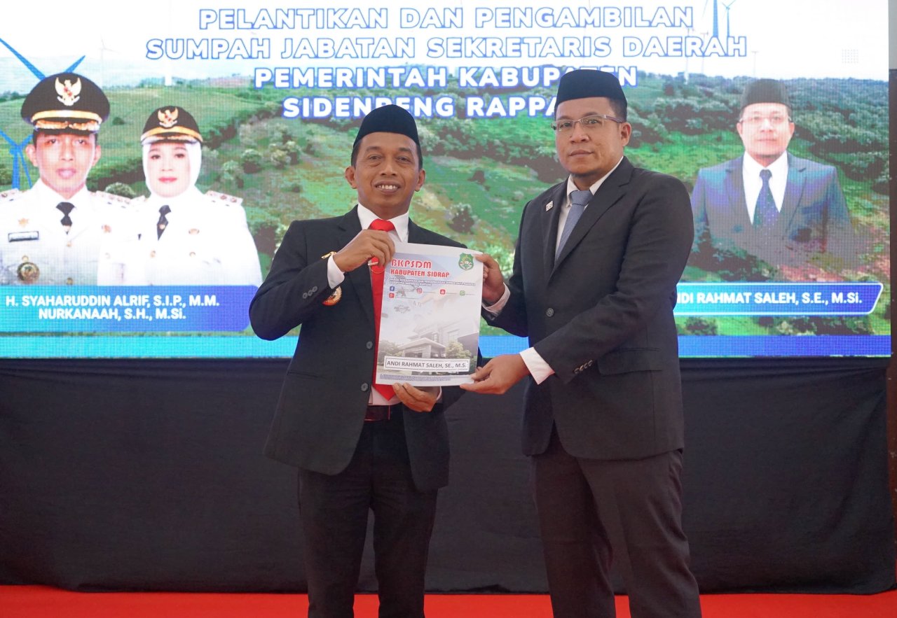 Andi Rahmat Resmi Jabat Sekda Sidrap, Bupati: Tingkatkan Produktivitas ASN