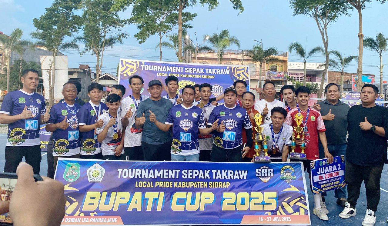 Syaharuddin Alrif Tutup Turnamen Takraw Bupati Cup I, Alobo Farm Juara