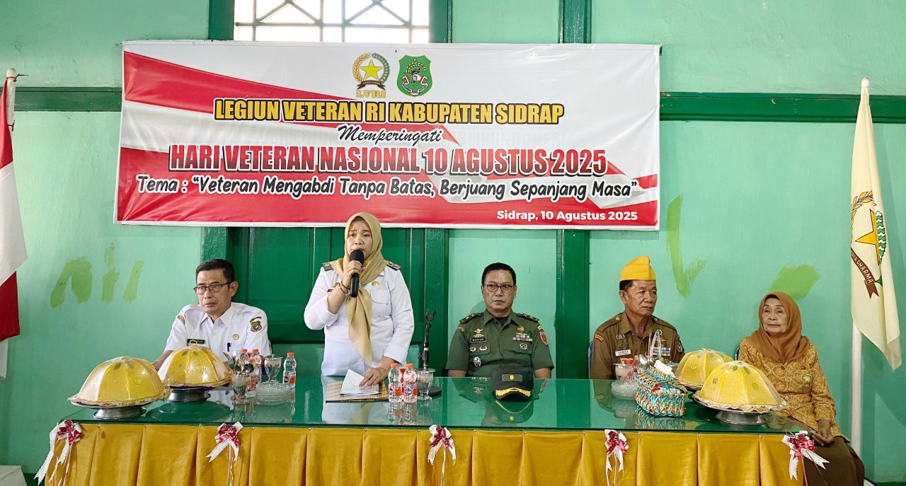 Wabup Sidrap Anjangsana ke LVRI Jelang HUT ke-80 RI