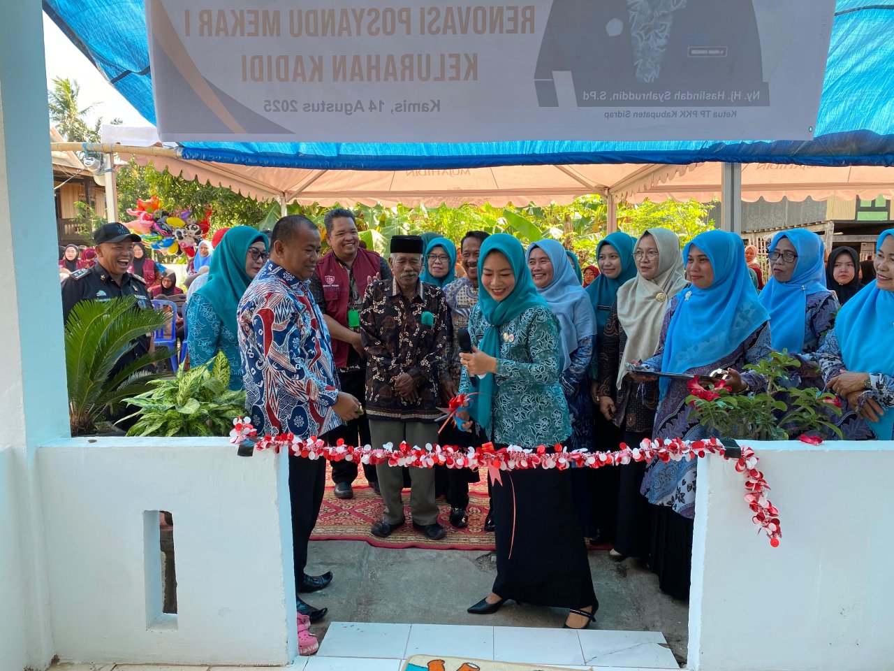 Ketua TP PKK Sidrap Resmikan Renovasi Posyandu Mekar 1 di Kelurahan Kadidi