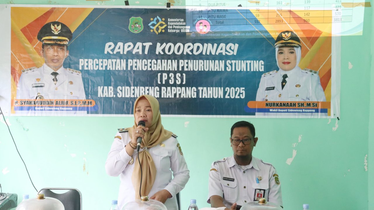Wabup Sidrap Pimpin Rakor Penurunan Stunting, Minta Intervensi Sejak Dini
