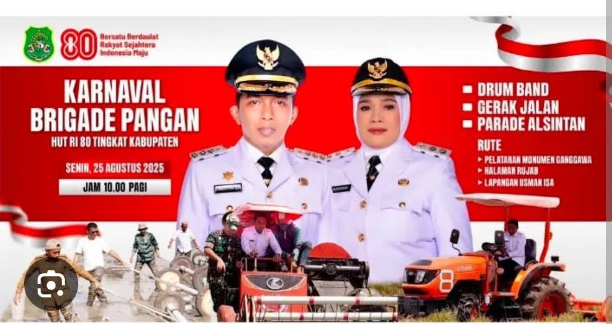 Jangan Lewatkan, Sidrap Suguhkan Karnaval Brigade Pangan Semarakkan HUT ke-80 RI