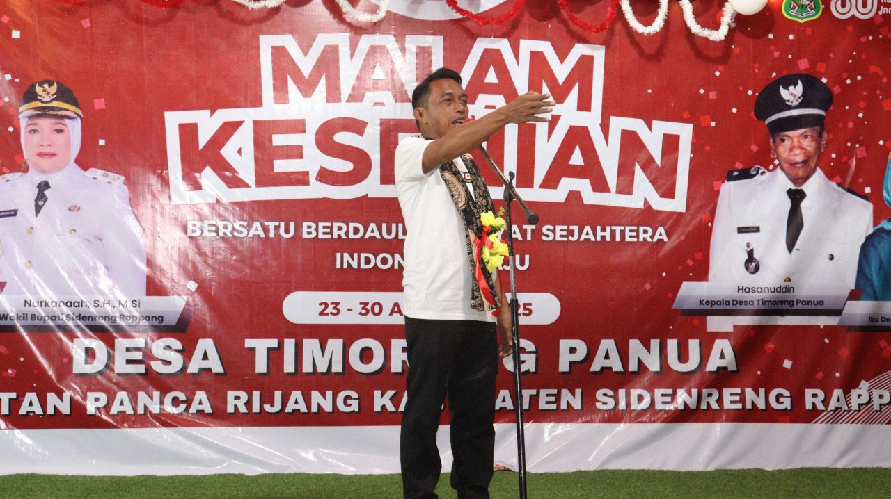 Kemeriahan Malam Kesenian HUT RI ke-80 di Timoreng Panua Ditutup Bupati Sidrap