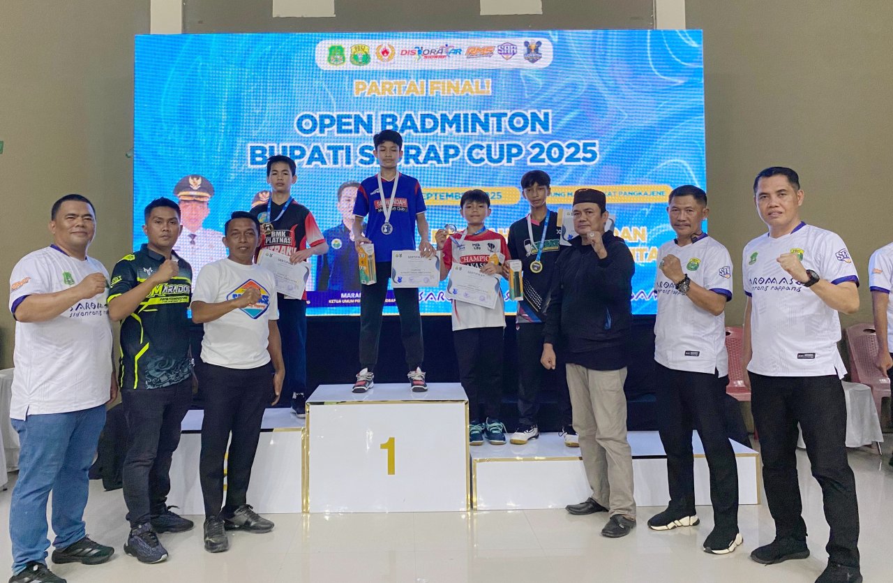 Bupati Cup 2025 Berakhir, Syaharuddin Alrif: Dari Sidrap Kita Cetak Atlet Badminton Berprestasi