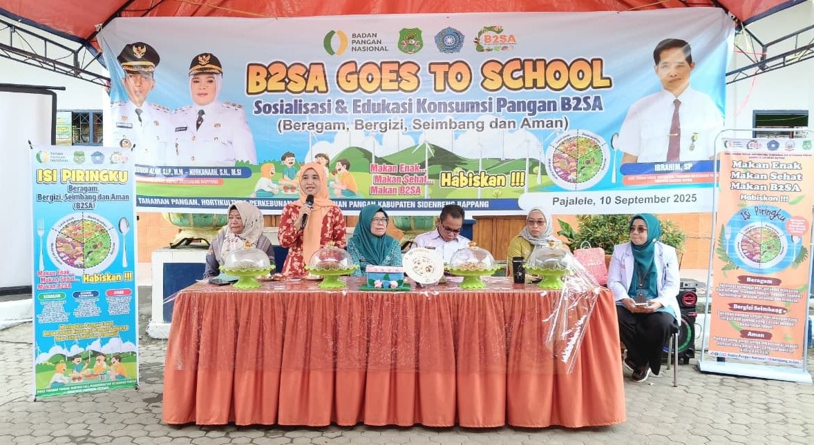 Di Hadapan Siswa, Ketua DWP Sidrap Tekankan Pola Makan Sehat untuk Cegah Stunting