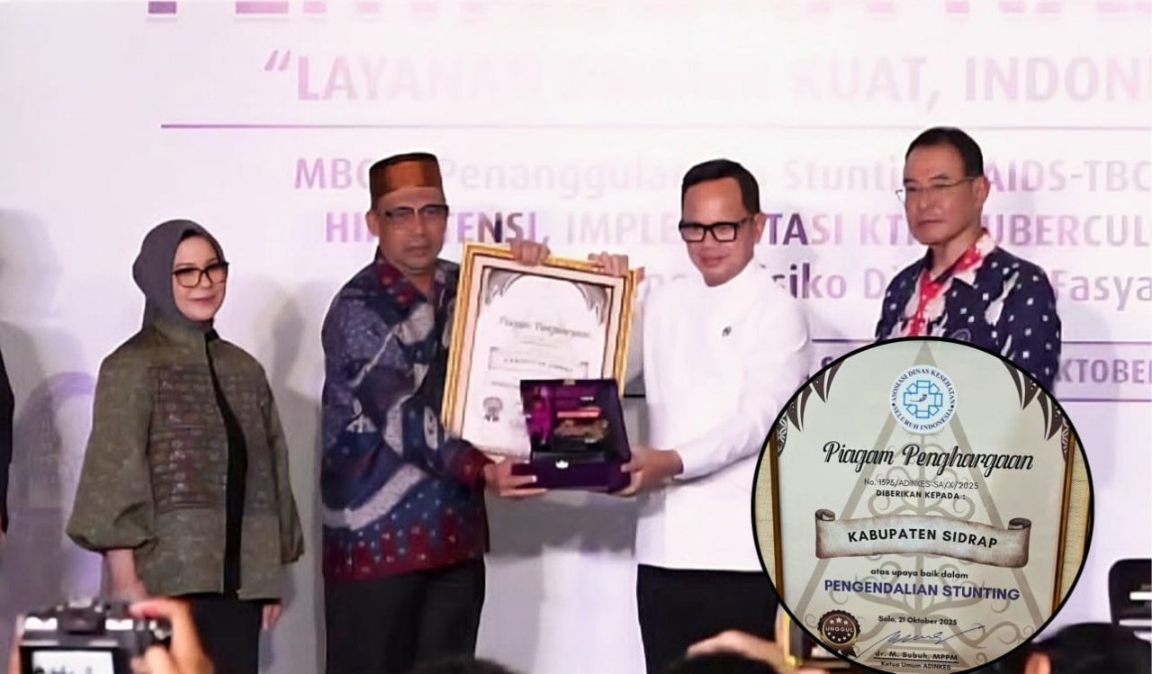 Kerja Nyata Berbuah Penghargaan, Sidrap Raih Adinkes Awards 2025