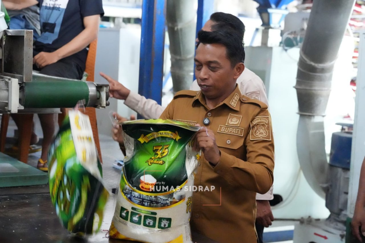 Usai Panen Raya, Bupati Sidrap Kunjungi Pabrik Beras Rahma 35