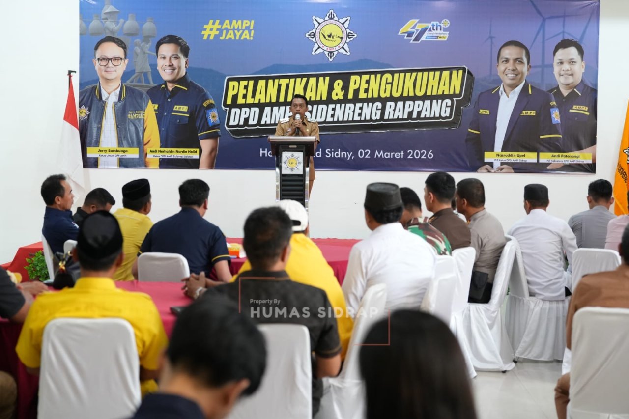 Andi Patonangi Nakhodai DPD AMPI Sidrap 2026-2031, Bupati Tekankan Sinergi Nyata