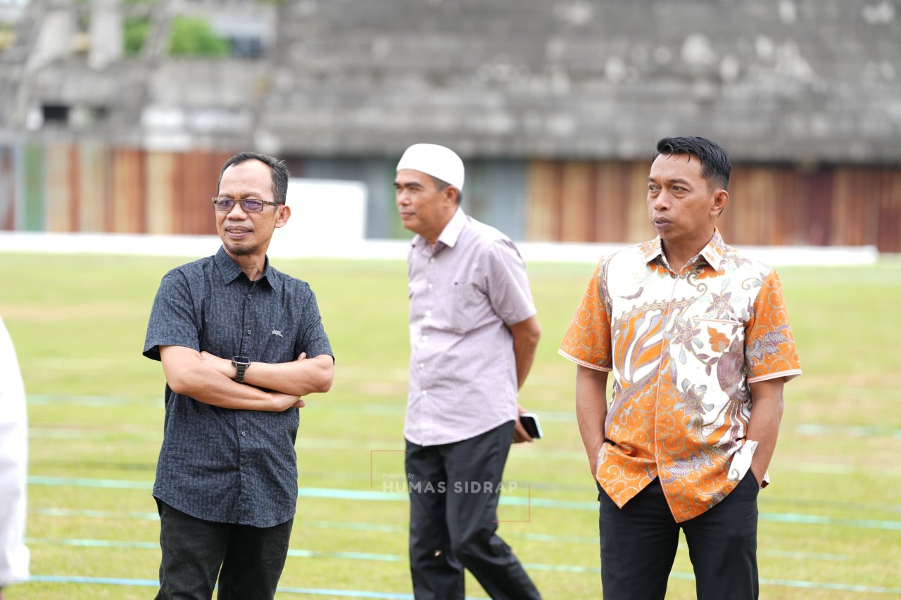 Tinjau Stadion Ganggawa, Bupati Sidrap Pastikan Persiapan Salat Idulfitri Rampung