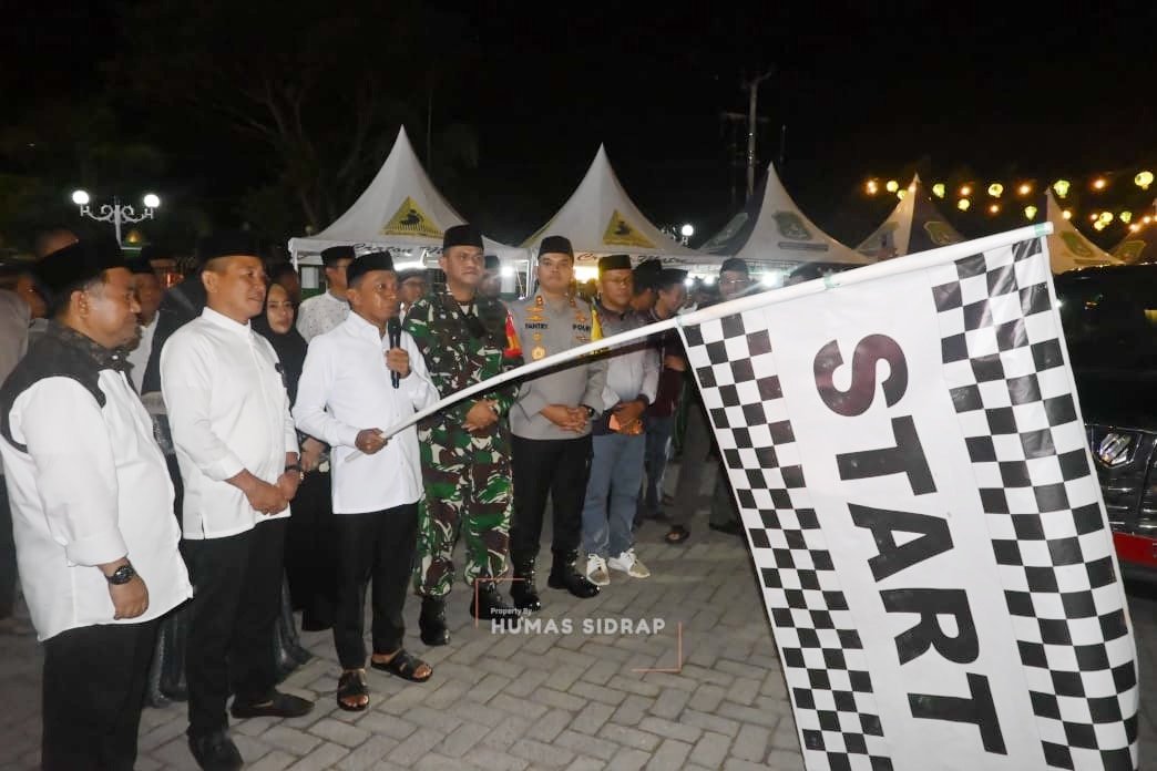 Sidrap Bergema, Ribuan Warga Pawai Takbir Sambut Idulfitri 1447 Hijriah