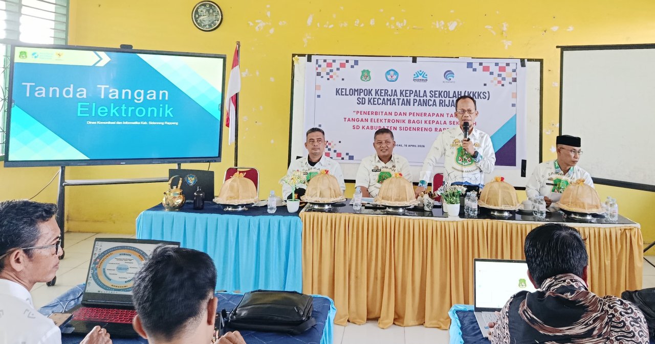 Kadis Kominfo Sidrap Sebut Pertumbuhan Ekonomi No. 1 di Sulsel Harus Dibarengi Digitalisasi Sekolah