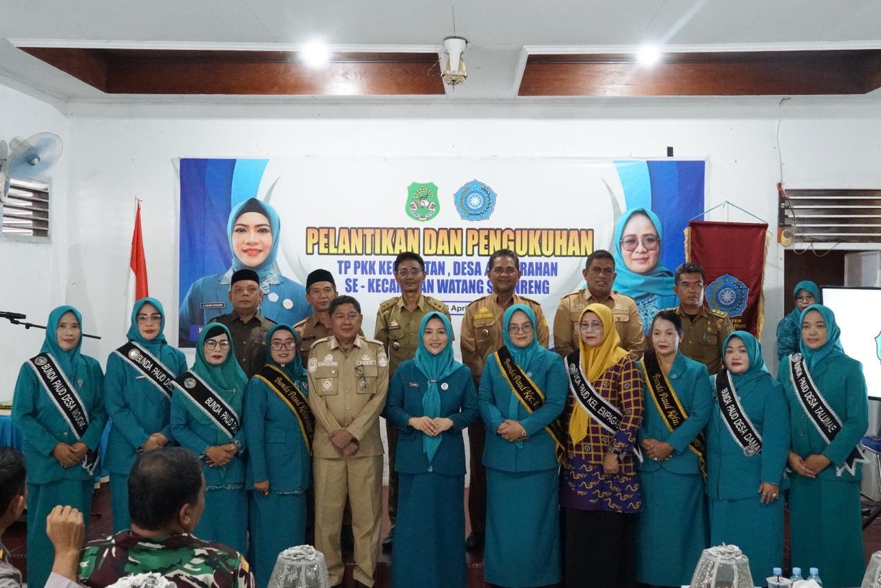 Resmi Dilantik, TP PKK dan Bunda PAUD Watang Sidenreng Siap Beri Kontribusi Nyata