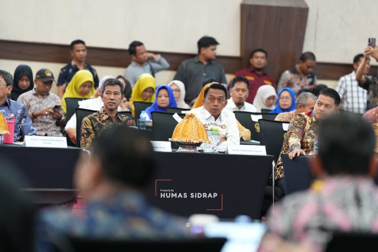 Bupati Sidrap Paparkan Lonjakan Ekonomi dan Surplus Beras di High Level Meeting TPID Sulsel