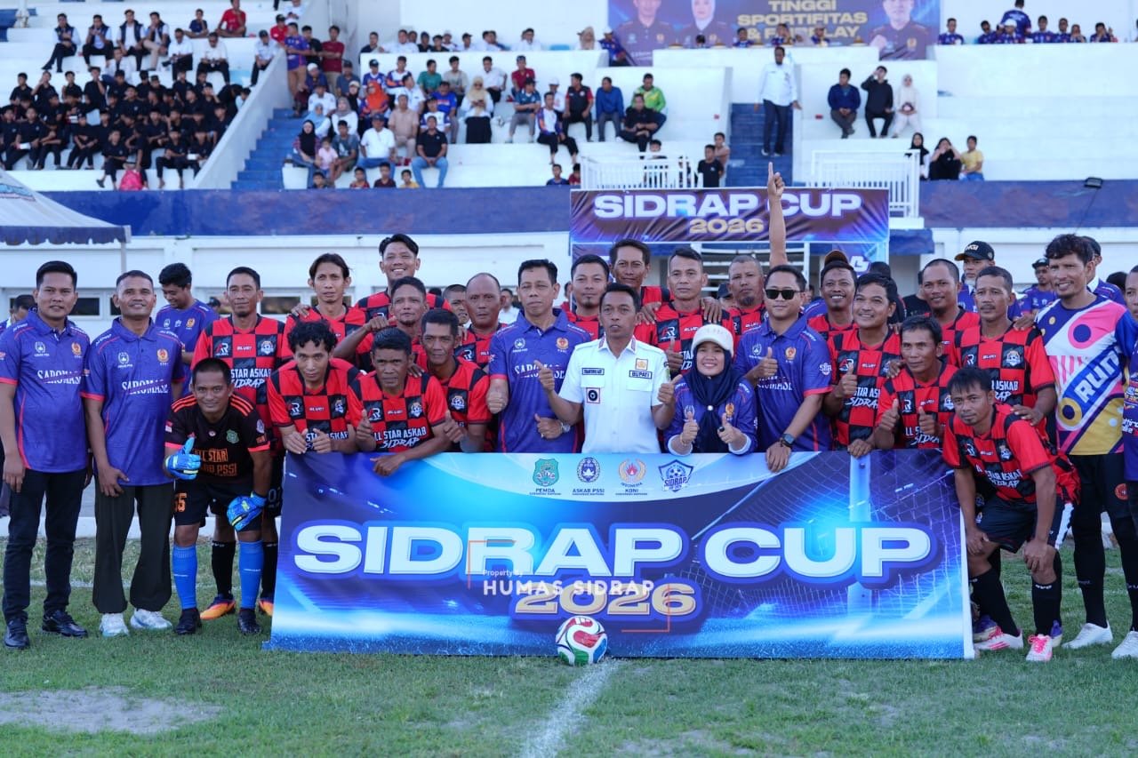 Stadion Ganggawa Kembali Bergairah, Bupati Syaharuddin Alrif Resmi Buka Sidrap Cup 2026