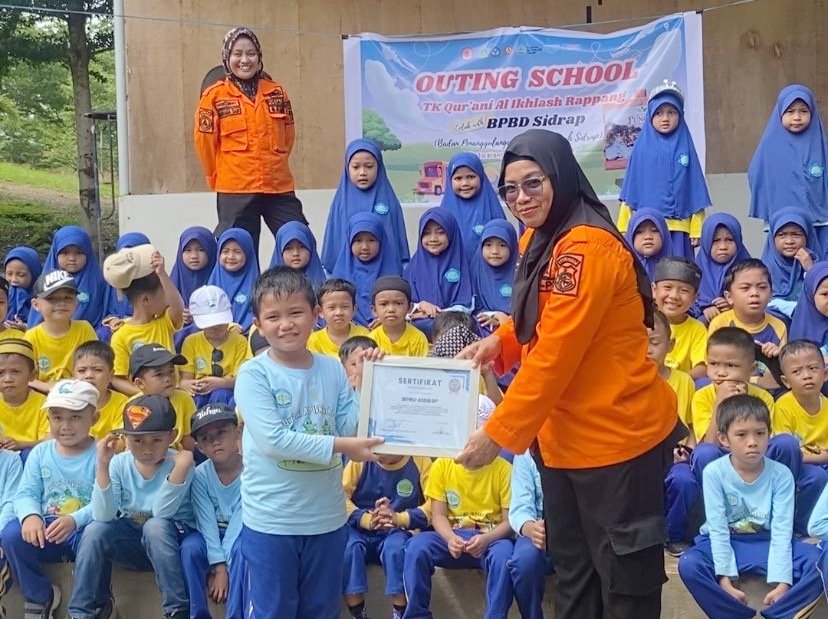 Simulasi Perahu hingga Flying Fox, BPBD Sidrap Ajak Anak Usia Dini Kenali Risiko Bencana