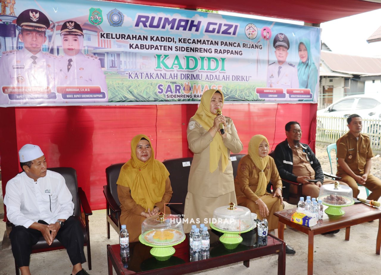 Percepat Penurunan Stunting, Wakil Bupati Sidrap Resmikan Rumah Gizi dan Posyandu di Kadidi