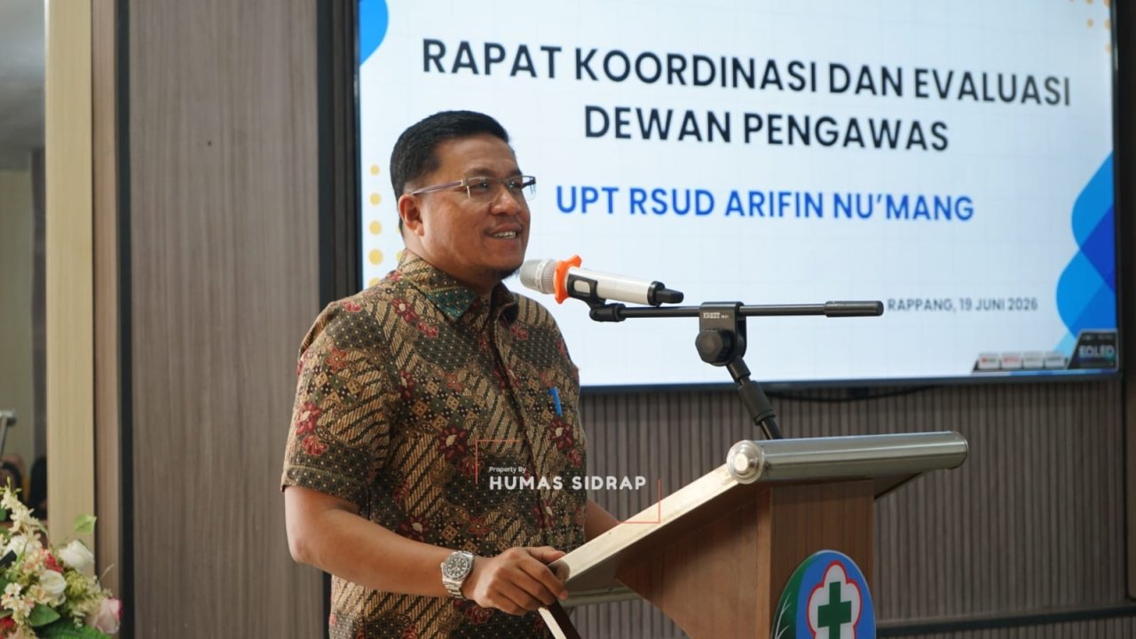 Sekda Sidrap Pimpin Evaluasi RSUD Arifin Nu’mang, Perkuat Peran Dewas dan Tata Kelola