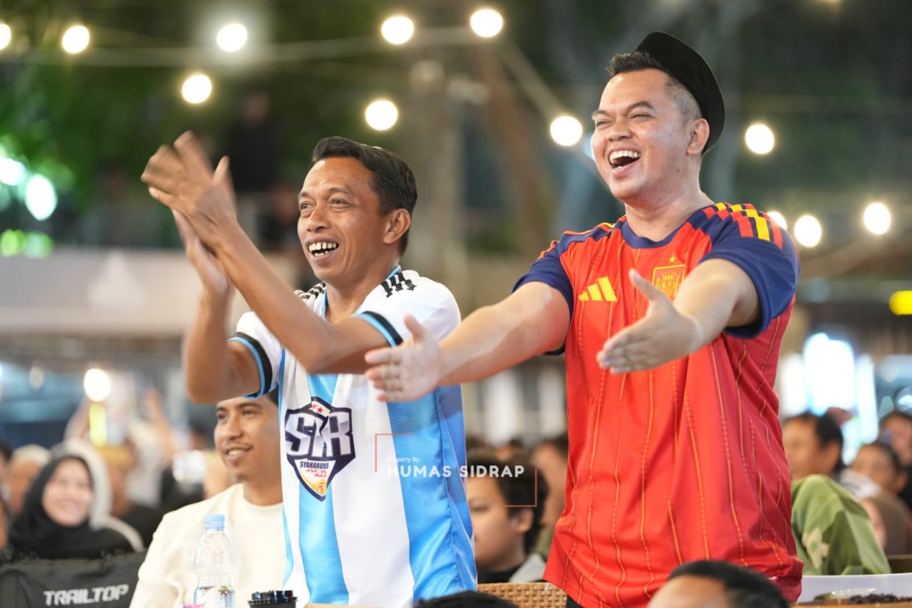 Beda Jagoan, Tetap Satu Sidrap di Nobar Final Piala Dunia 2026