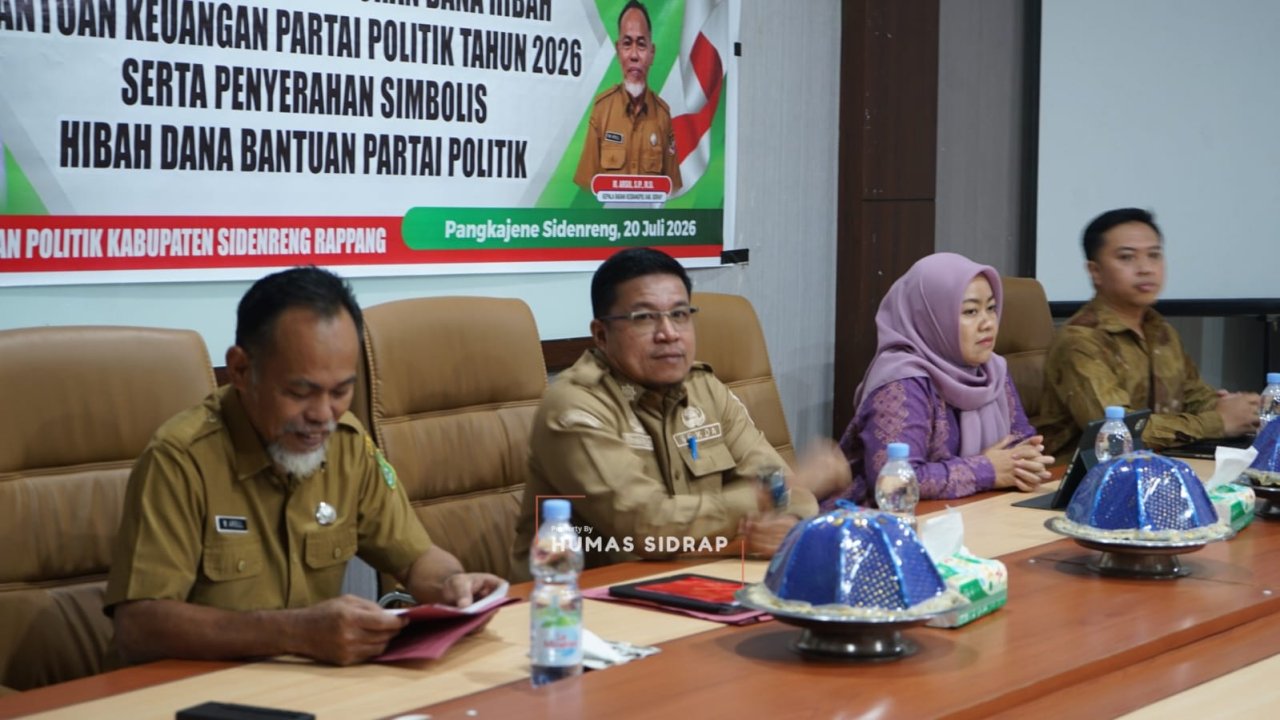 Tingkatkan Akuntabilitas Dana Parpol, Pemkab Sidrap Gelar Sosialisasi Penyusunan LPJ