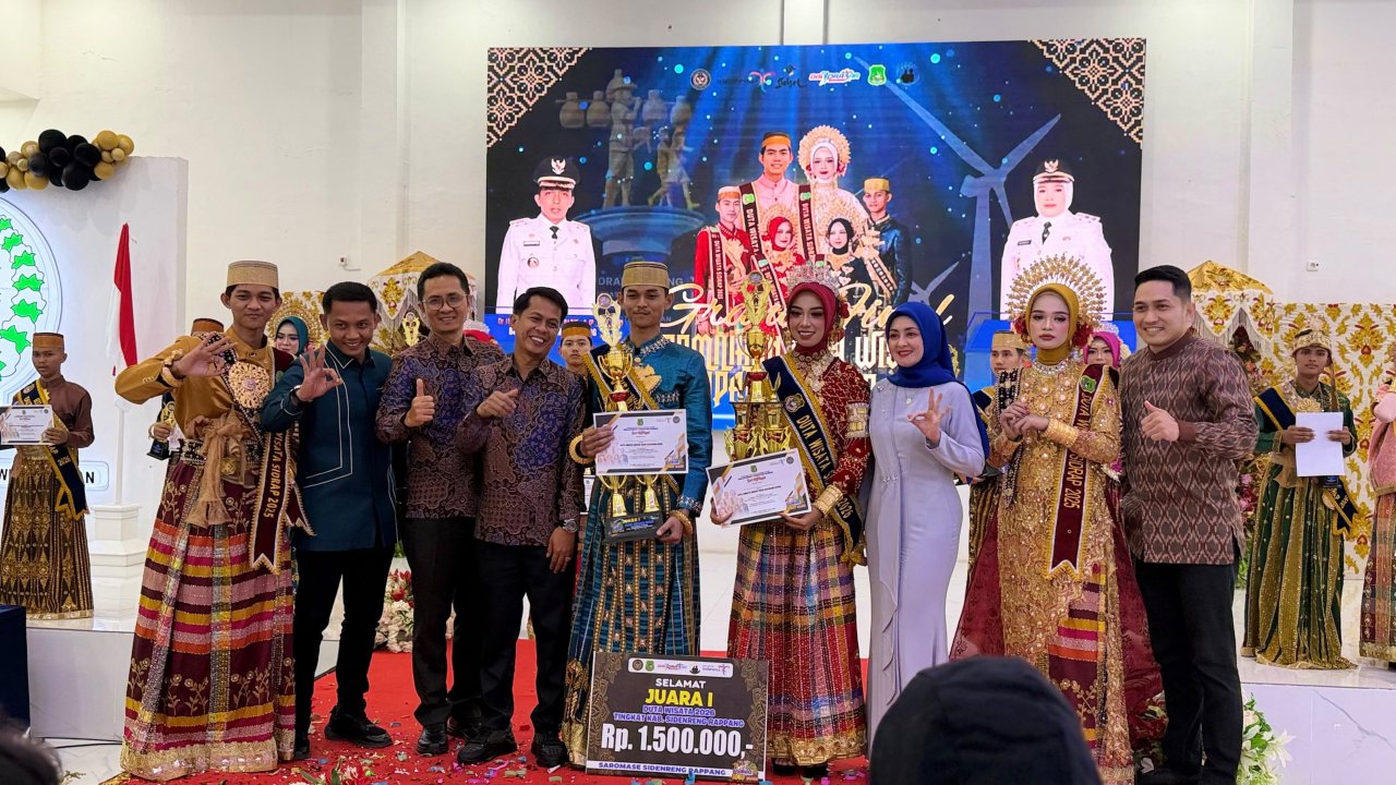 Taufiq Hidayat dan Andi Nur Khaerani Terpilih sebagai Duta Wisata Sidrap 2026