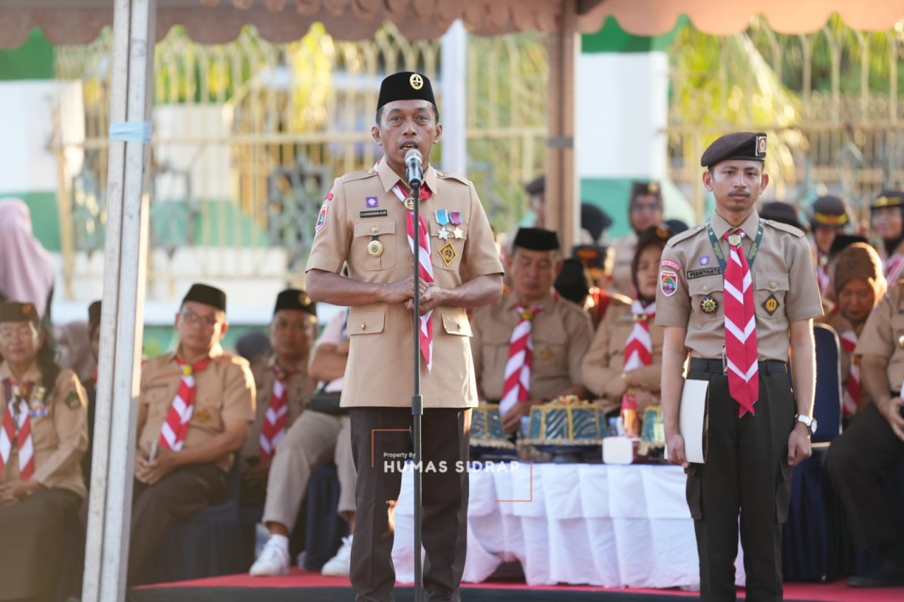 Bupati Syaharuddin Lepas Kontingen Jambore Nasional ke-12, Pramuka Sidrap Diminta Bawa Nama Baik Daerah