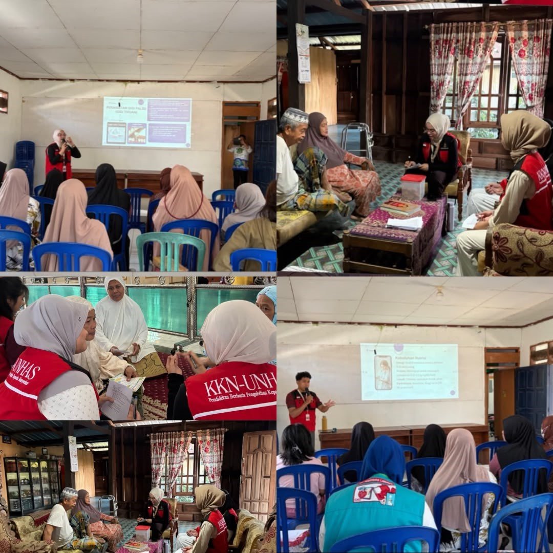 Gigi Sehat, Asupan Terjaga, Mahasiswa KKN Unhas Dampingi Lansia Cegah Malnutrisi