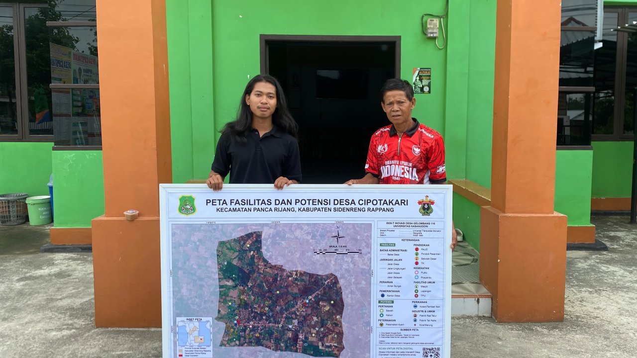 Petakan Potensi dan Fasilitas Desa, Mahasiswa KKN Unhas Hadirkan Cipotakari Smart Village Map