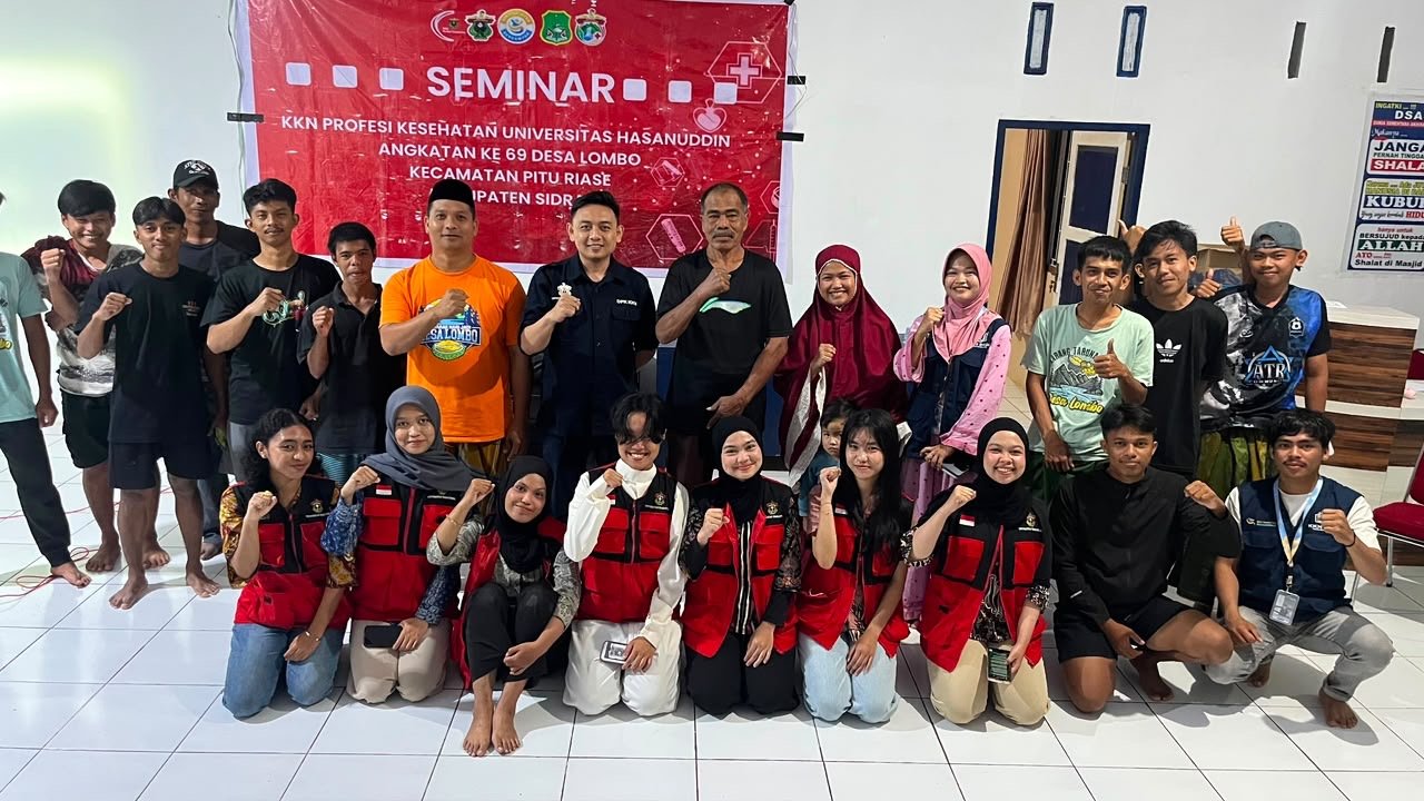 Seminar Evaluasi Akhir, Mahasiswa KKN-PK Unhas Paparkan Hasil Program di Desa Lombo