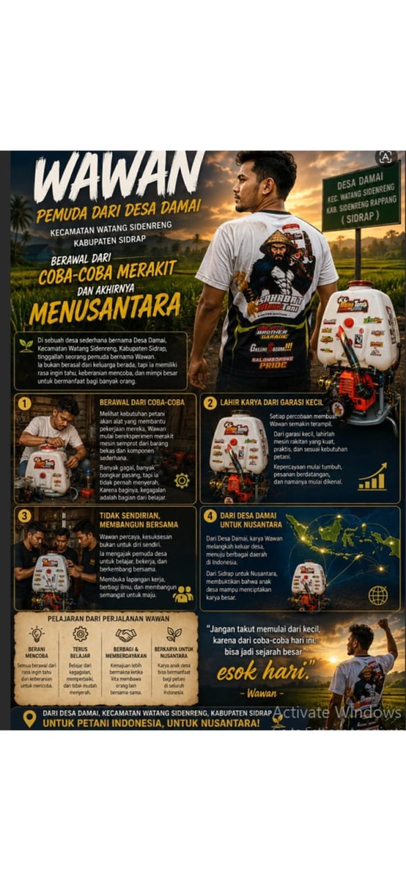 Kiprah Wawan, Dari Coba-Coba di Desa Damai hingga Menjangkau Nusantara