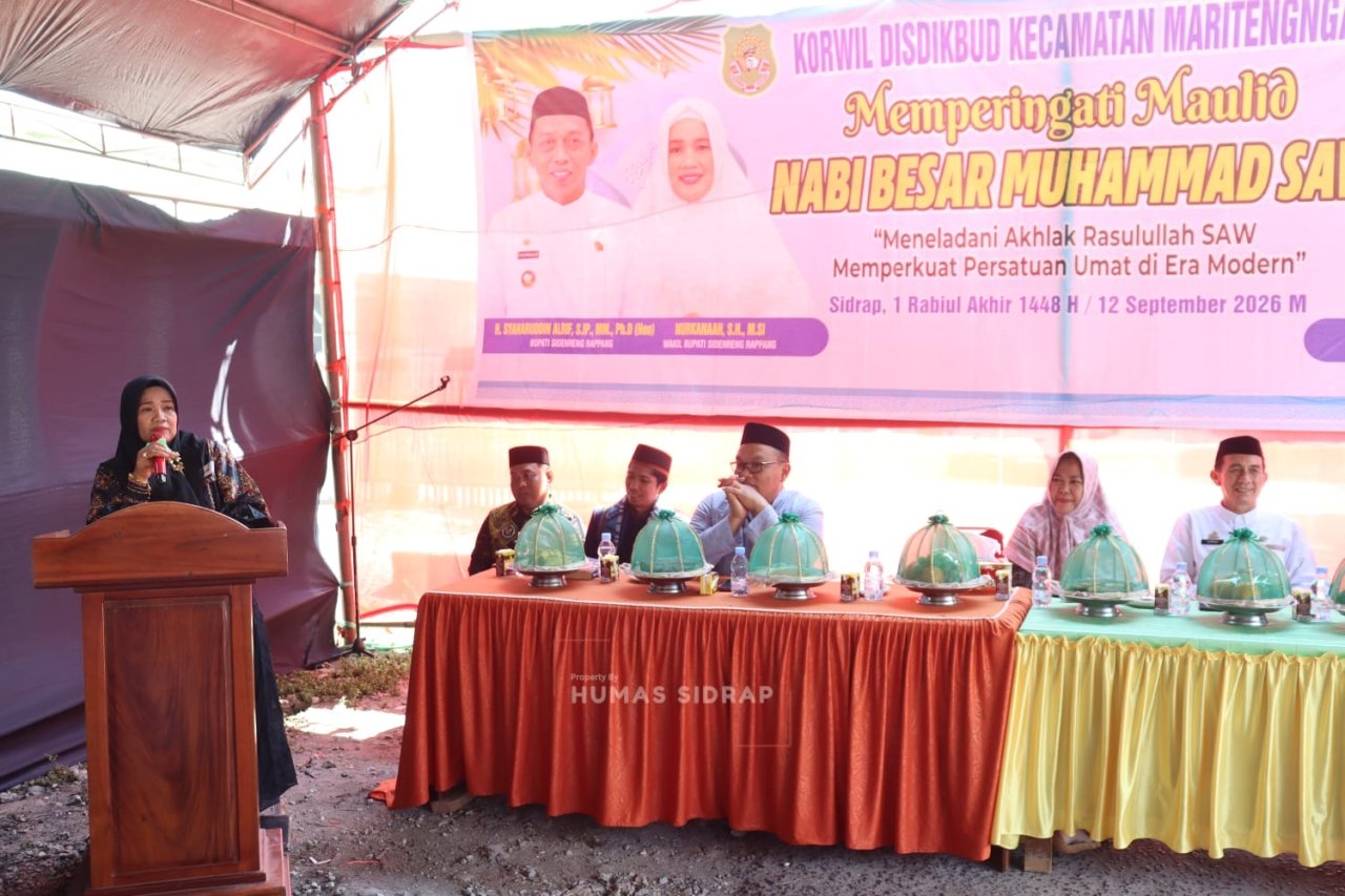 Nurkanaah Bawa Pesan Keteladanan Rasulullah untuk Para Guru di Maritengngae