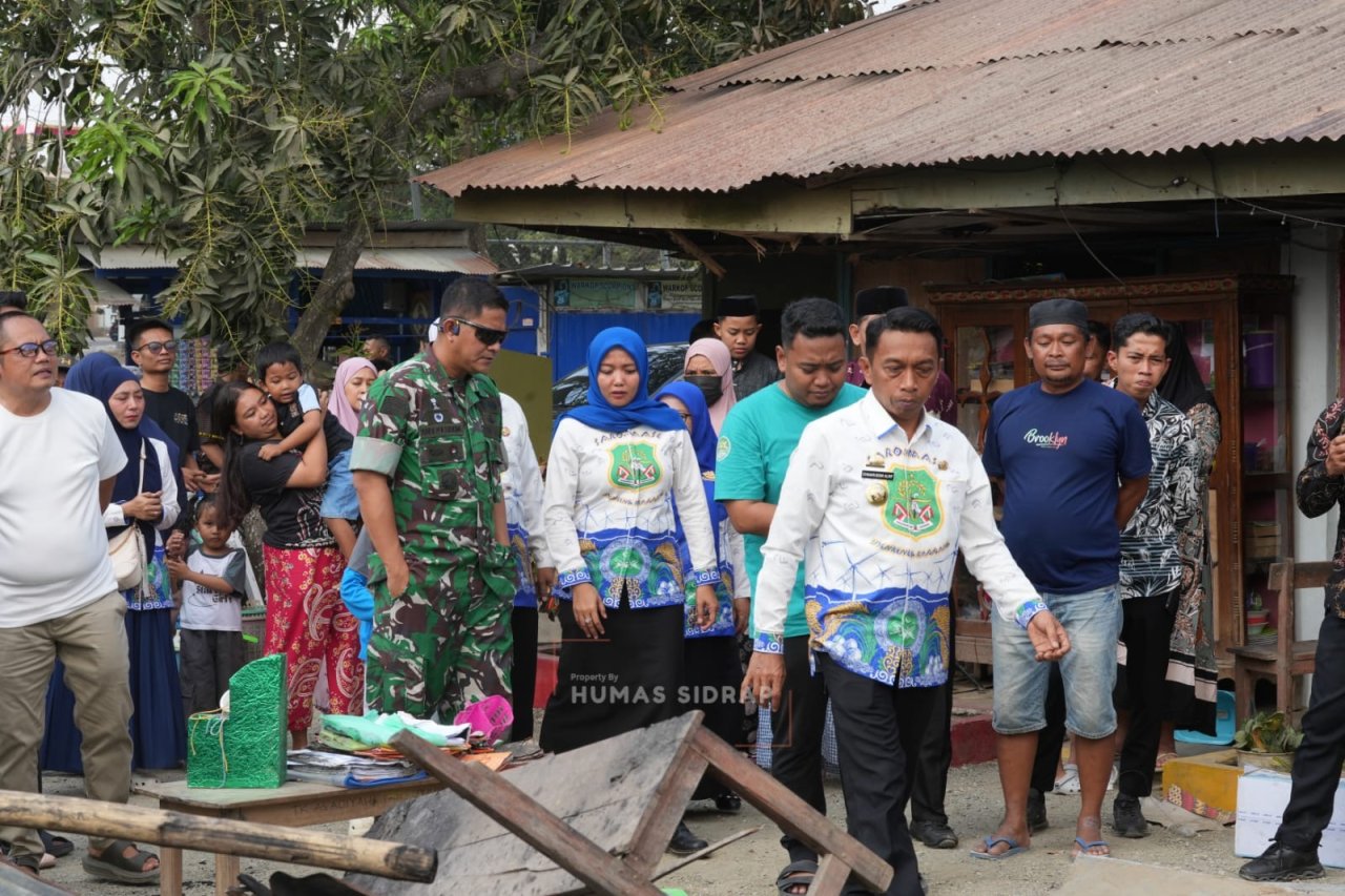 Bupati Sidrap dan Dandim 1420 Tinjau Lokasi Kebakaran TK As'adiyah Dua Pitue