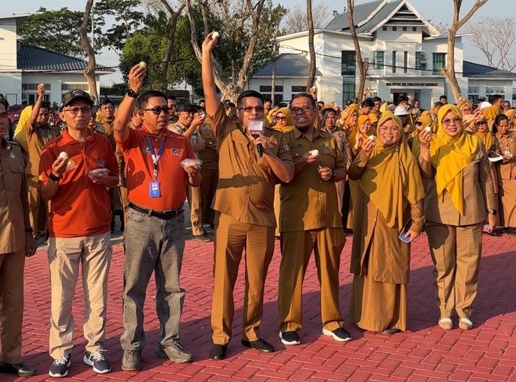 Sidrap Galakkan Gerakan Makan Telur, Jaga Asupan Gizi dan Dukung Peternak