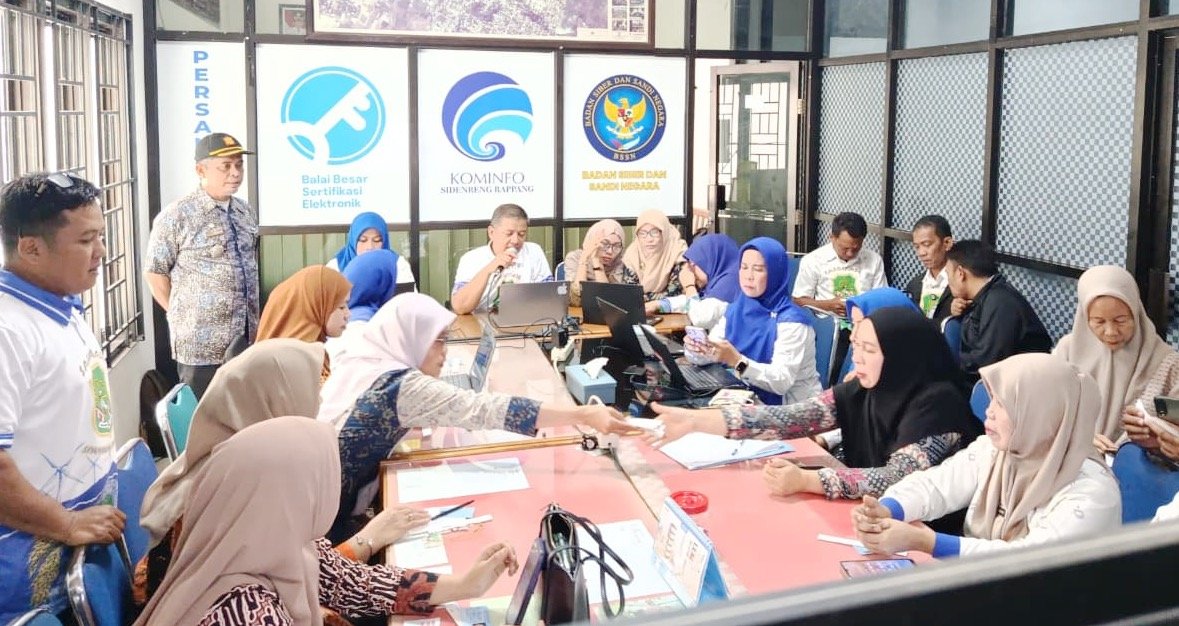 ASN Setda Sidrap Antusias Ikuti Fasilitasi Penerbitan Tanda Tangan Elektronik