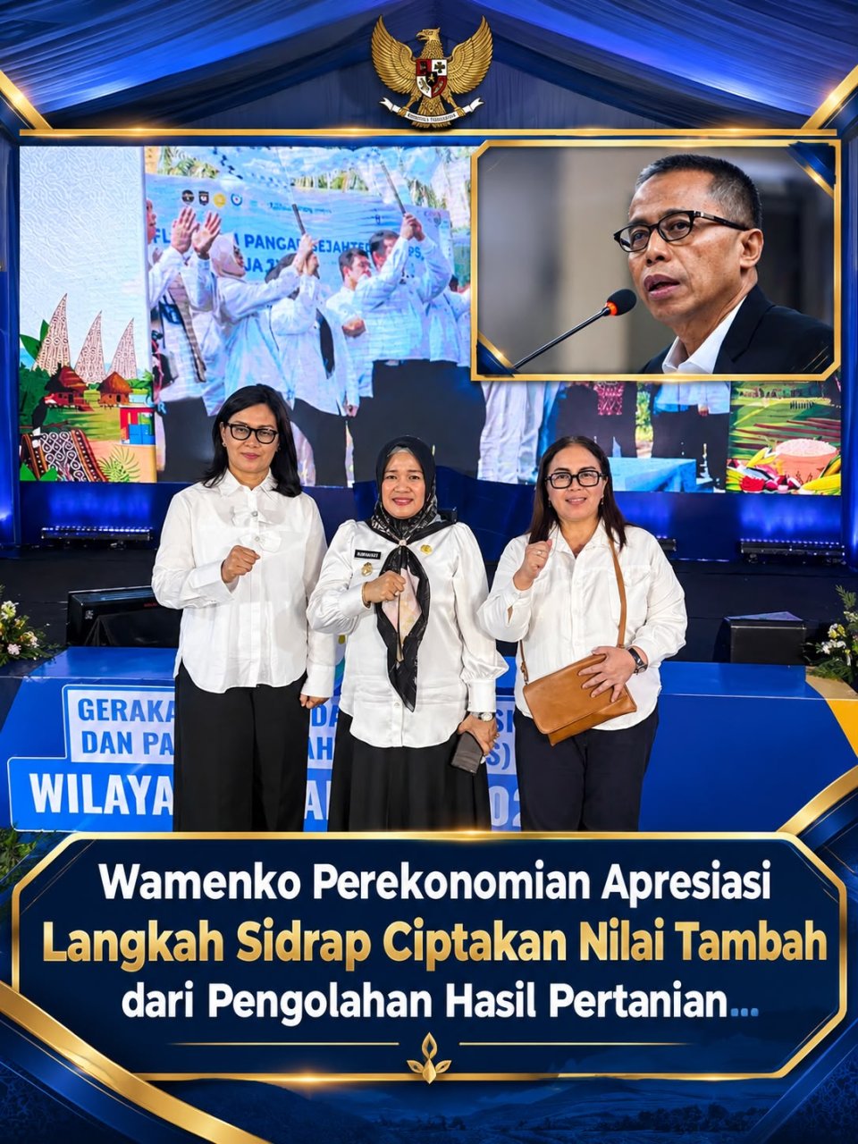 Wamenko Perekonomian Apresiasi Langkah Sidrap Ciptakan Nilai Tambah dari Pengolahan Hasil Pertanian