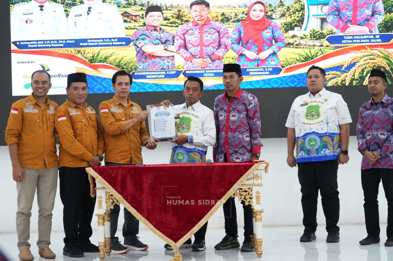 PPDI Sidrap Periode 2026 2031 Dikukuhkan, Bupati Ajak Perangkat Desa Jadi Penggerak Inovasi